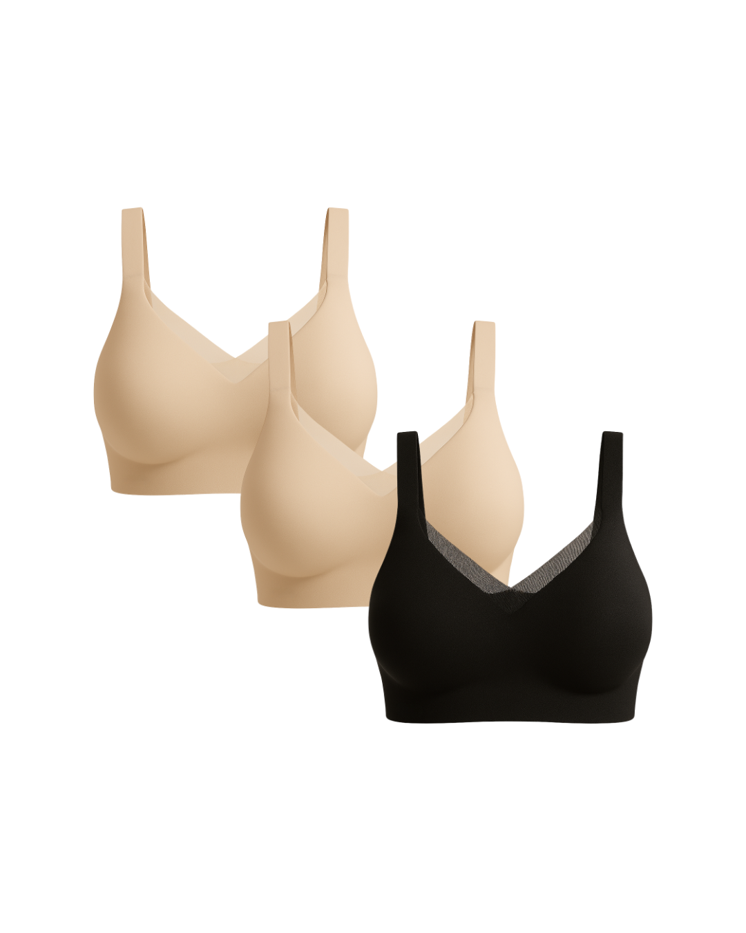 Kit 3 Sutiãs Elegance - Sofisticação sem Aros