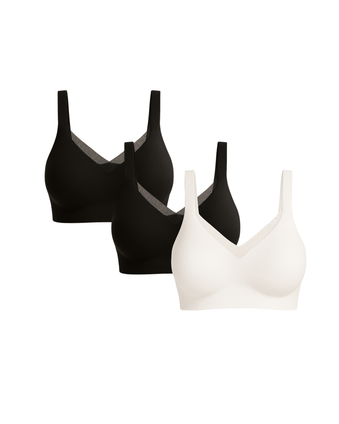 Kit 3 Sutiãs Elegance - Sofisticação sem Aros