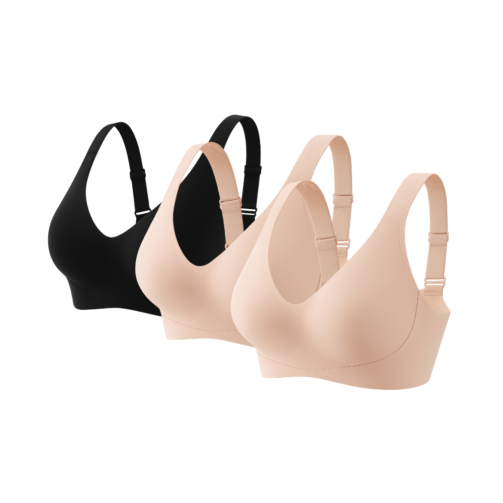 Kit 3 Sutiãs Curves Plus Size - Confortavel para Sustentação