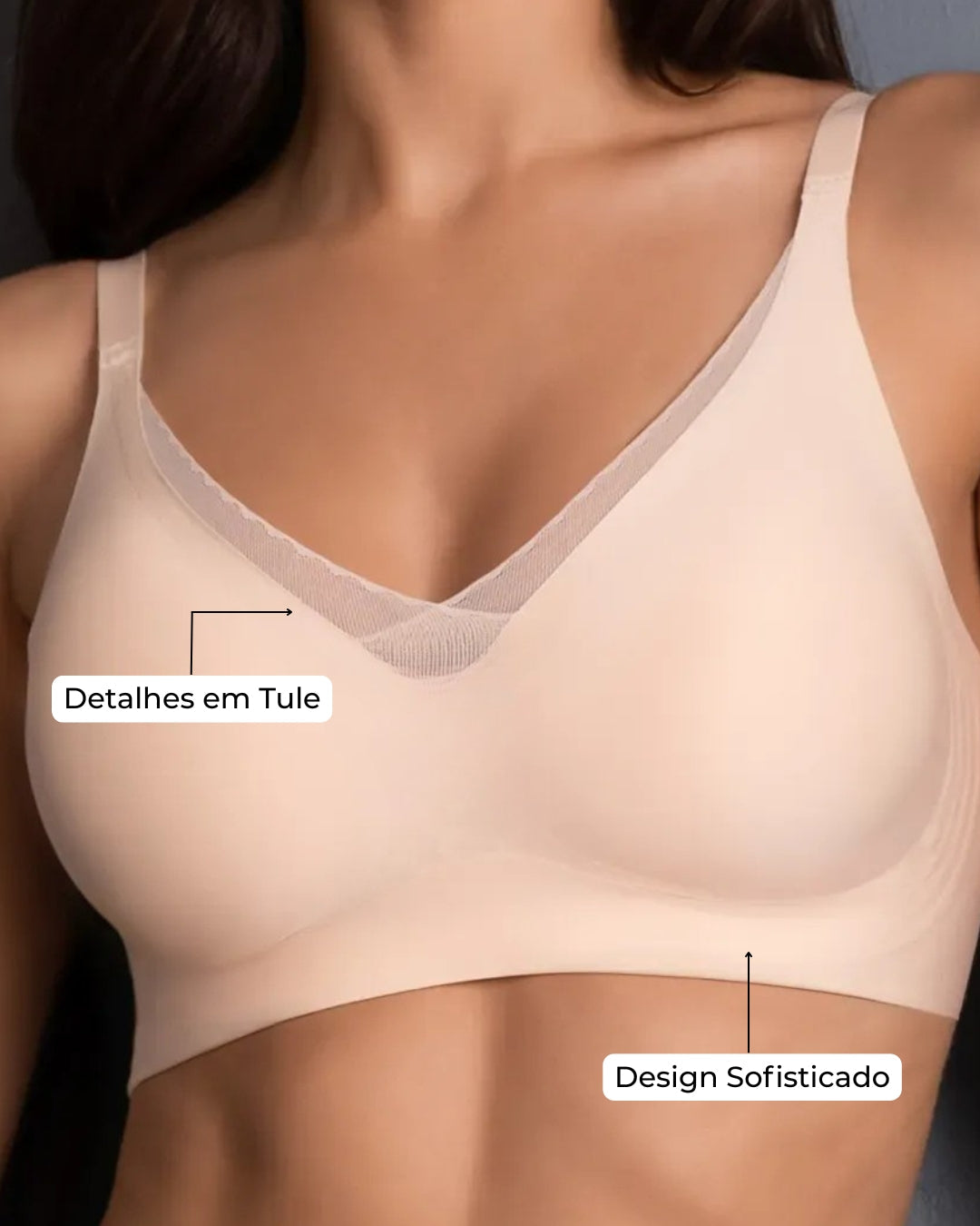 Kit 3 Sutiãs Elegance - Sofisticação sem Aros