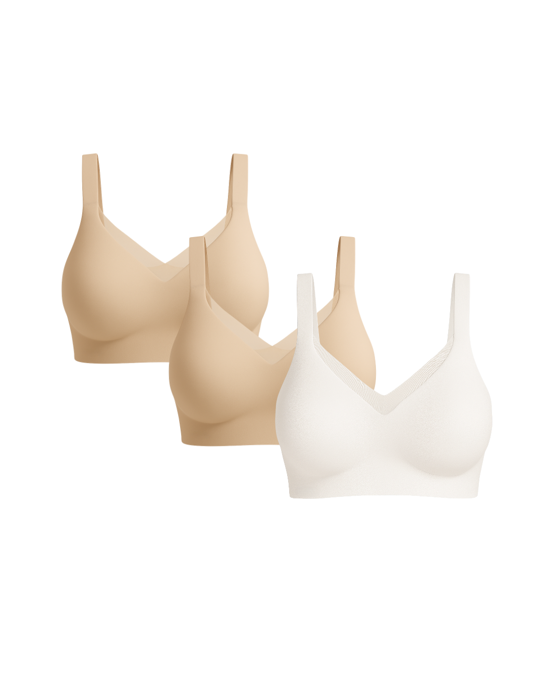 Kit 3 Sutiãs Elegance - Sofisticação sem Aros