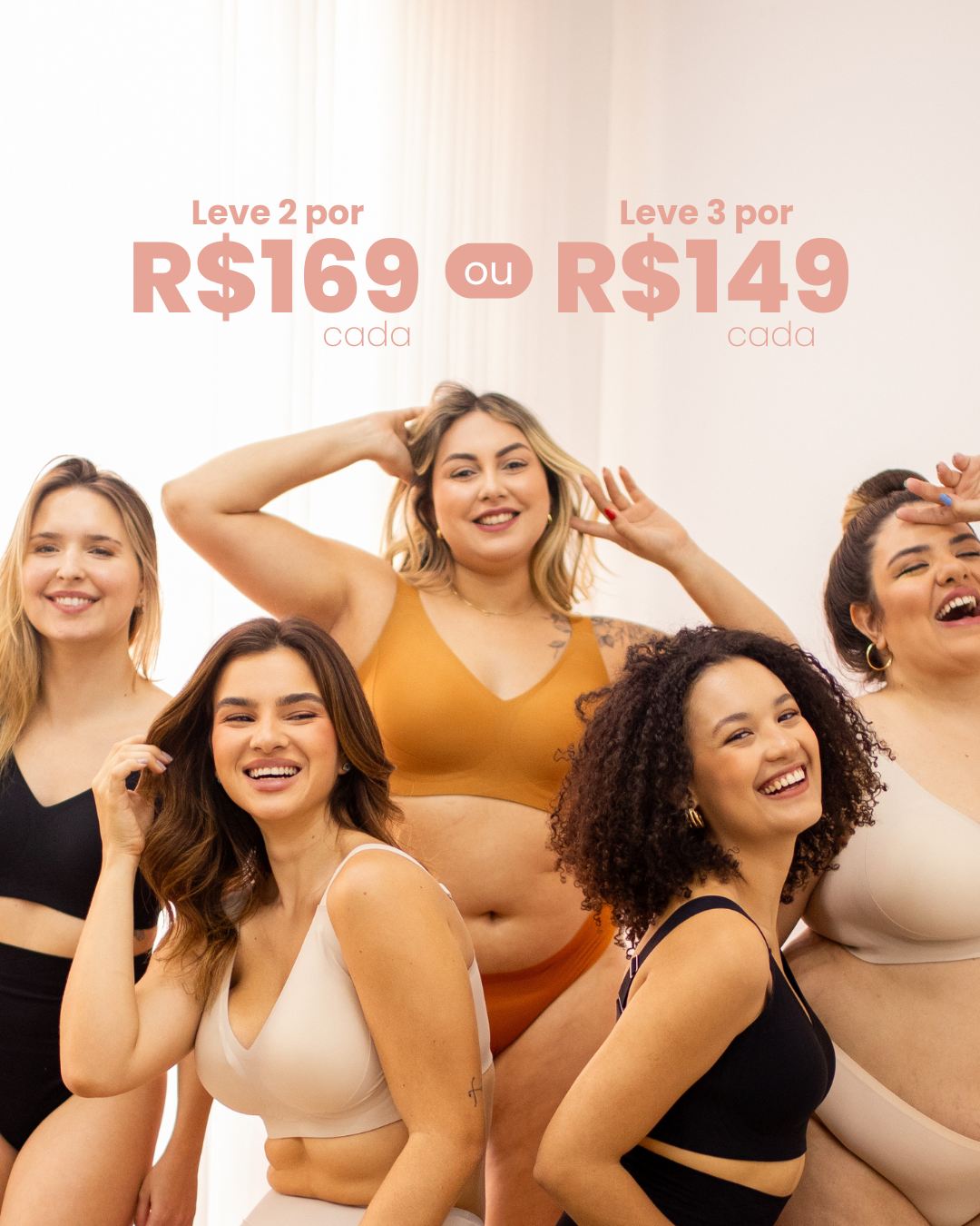 Kit 3 Sutiãs Curves Plus Size - Confortavel para Sustentação